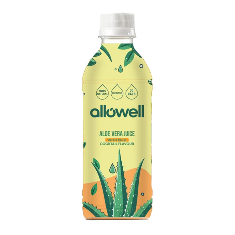 aloe ver juice with pulp cocktail flavour